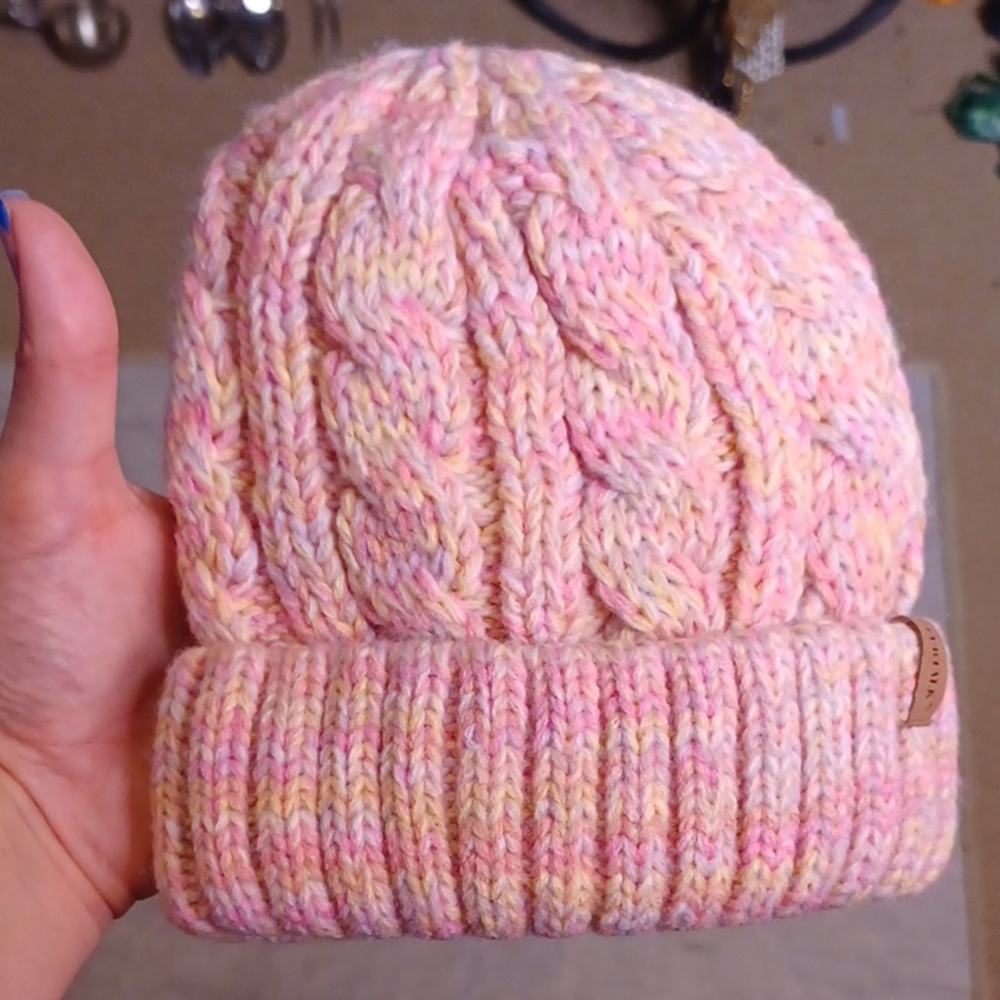 Furtalk Cozy Knit Beanie - Pink Multicolor